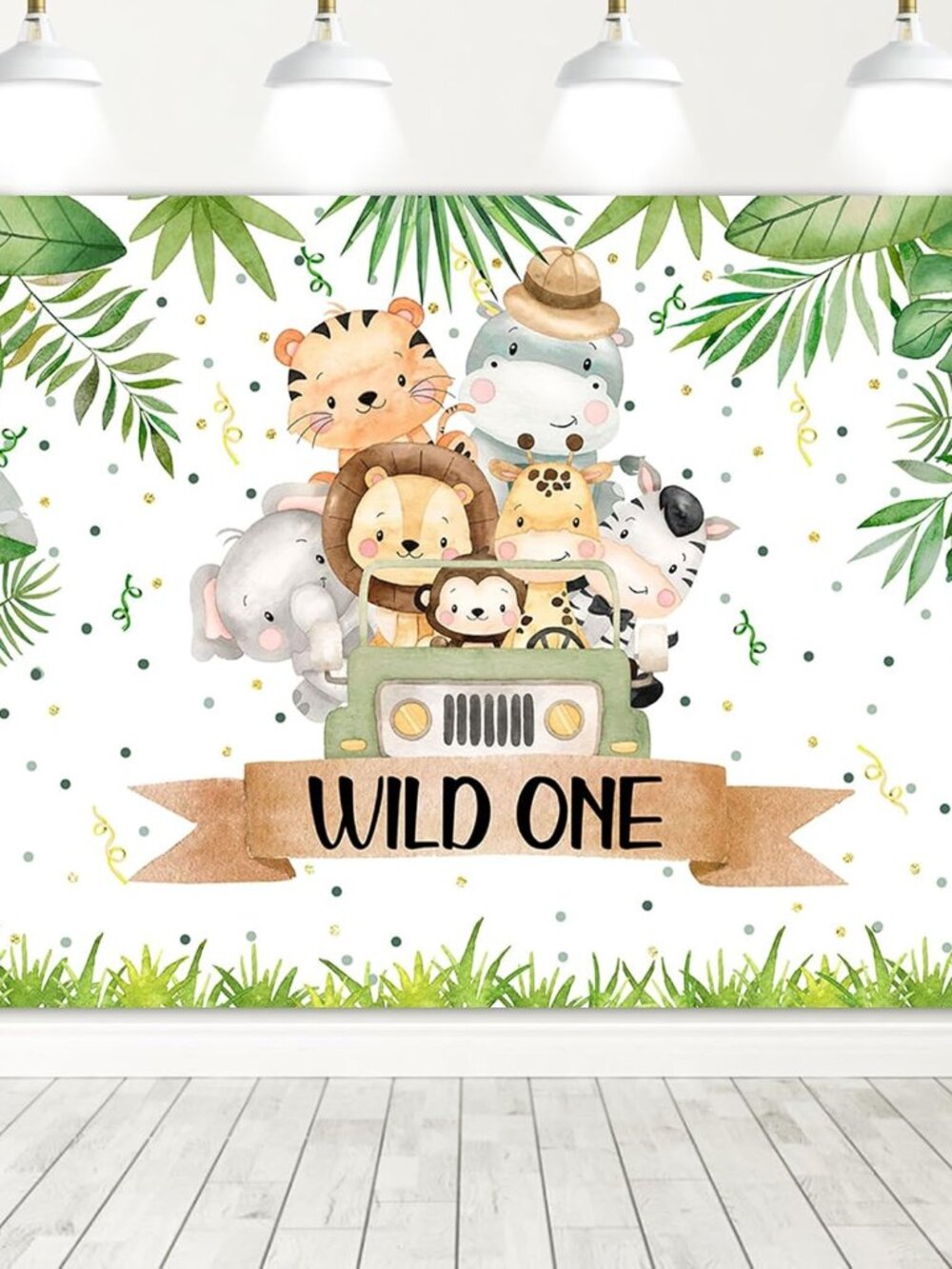 Wild One Backdrop Safari Backdrop for Fisrt Birthday